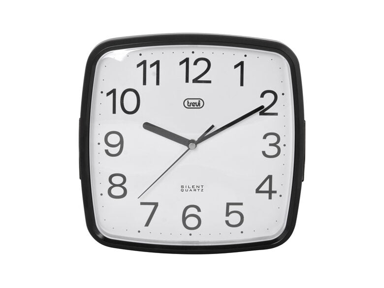 Trevi OM 3305 Orologio da parete meccanico Quadrato Nero