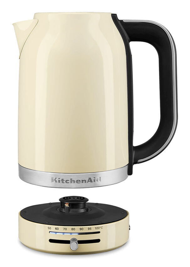 KitchenAid 5KEK1701EAC bollitore elettrico 1,7 L 2400 W Nero, Crema, Acciaio inox