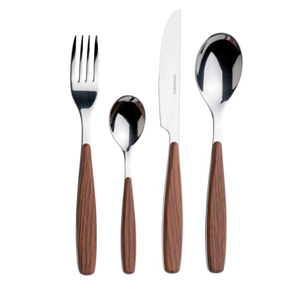 Foppapedretti 9901343196 set di posate 24 pz Noce