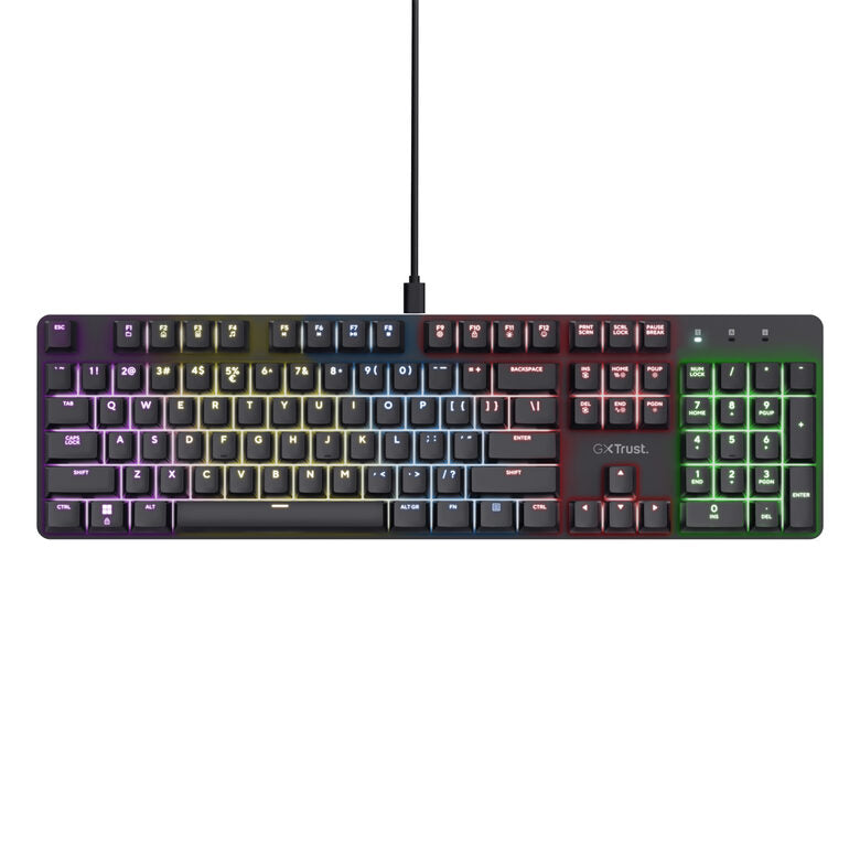 Trust GXT 871 Zora tastiera Gaming USB Italiano Nero