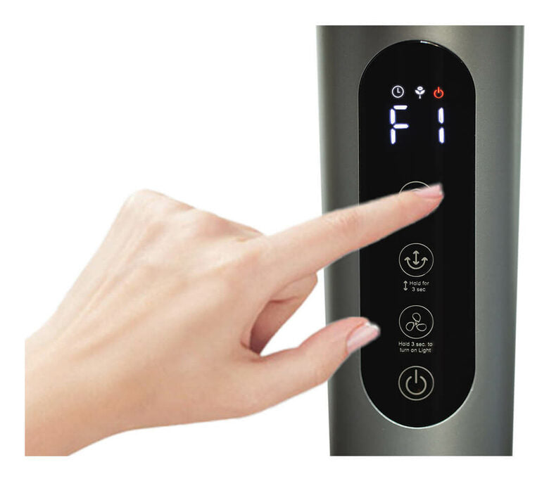 Ardes Lumia AR5CIR02 elegante ventilatore a piantana silenzioso e potente con telecomando Grigio