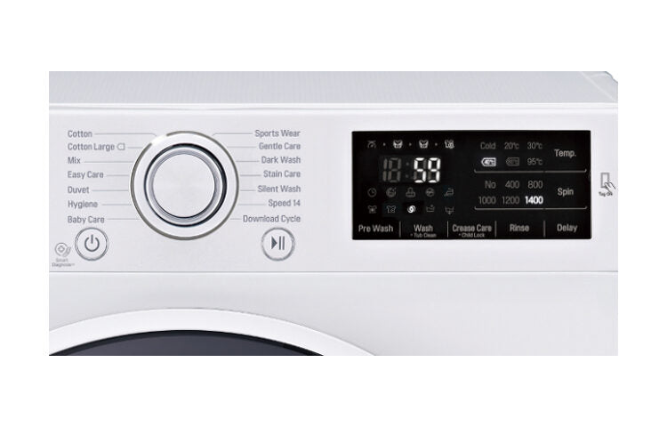 LG F12U2QDN0 lavatrice Caricamento frontale 7 kg 1200 Giri/min Bianco