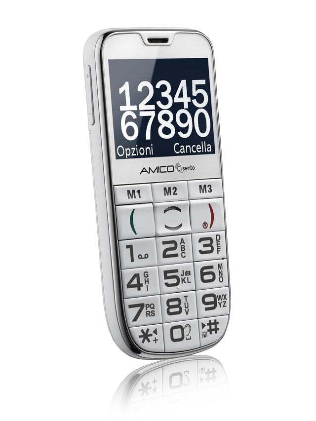 Brondi AMICO CI SENTO 5,84 cm (2.3") Bianco Telefono per anziani