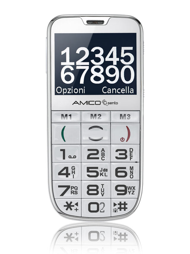 Brondi AMICO CI SENTO 5,84 cm (2.3") Bianco Telefono per anziani