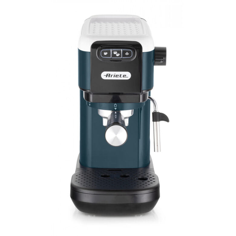 Ariete 1399 Snow White Macchina da caffè espresso, Per polvere e cialde ESE, 1300 W, Capacità 1,1L, 15 bar di pressione, Filtro 1, 2 tazze e cialda ESE, Cappuccino, Bianco