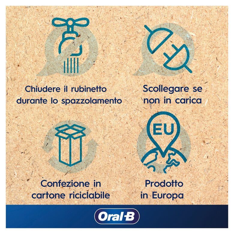 Oral-B Pro 3 Spazzolino Elettrico Ricaricabile Nero Pro3 3000, 2 Testine, 1 Spazzolino