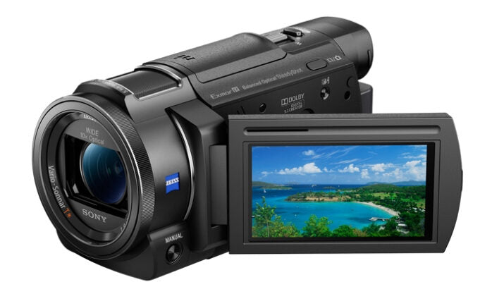 Sony FDR-AX33 Videocamera 4K Ultra HD con Sensore CMOS Exmor R, Ottica Grandangolare Zeiss da 29.8 mm, Zoom Ottico 10x, Stabilizzazione Integrata (BOSS), Nero