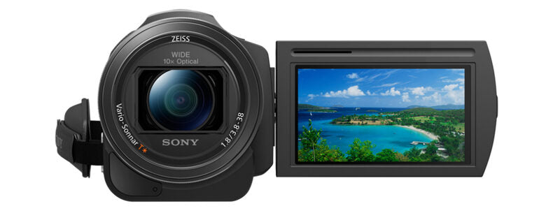 Sony FDR-AX33 Videocamera 4K Ultra HD con Sensore CMOS Exmor R, Ottica Grandangolare Zeiss da 29.8 mm, Zoom Ottico 10x, Stabilizzazione Integrata (BOSS), Nero