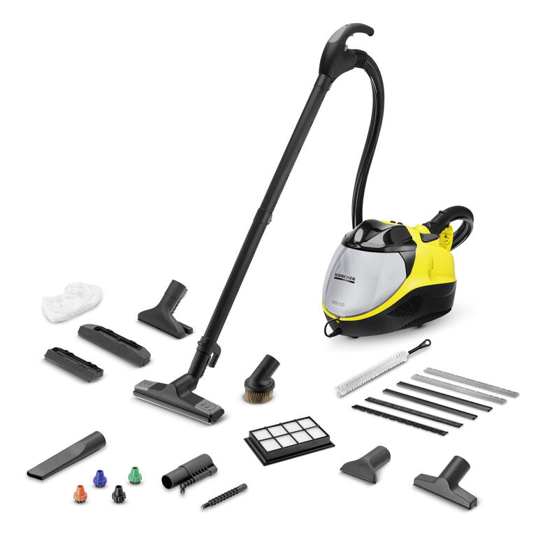 Kärcher SV 7 Pulitore a vapore cilindrico 2200 W Nero, Argento, Giallo