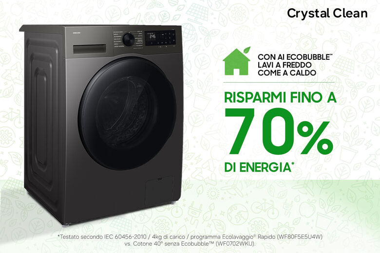Samsung Lavasciuga ‎ Crystal Clean ‎9Kg + ‎6Kg WD90HG5U34BXET