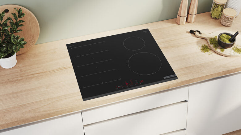 Bosch Serie 6 PIX631HC1E piano cottura Nero Da incasso 60 cm Piano cottura a induzione 4 Fornello(i)