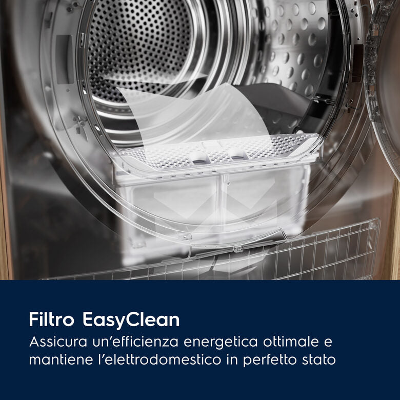 Electrolux EW7H49B Serie 700 Asciugatrice A Libera Installazione 9 Kg, DelicateCare, Filtro EasyClean, Hygiene, Classe C, Nero