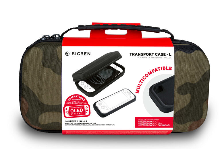 Bigben Interactive SWITCHPOUCHCAMO custodia per console portatile Custodia a sacchetto Nintendo Mimetico, Verde