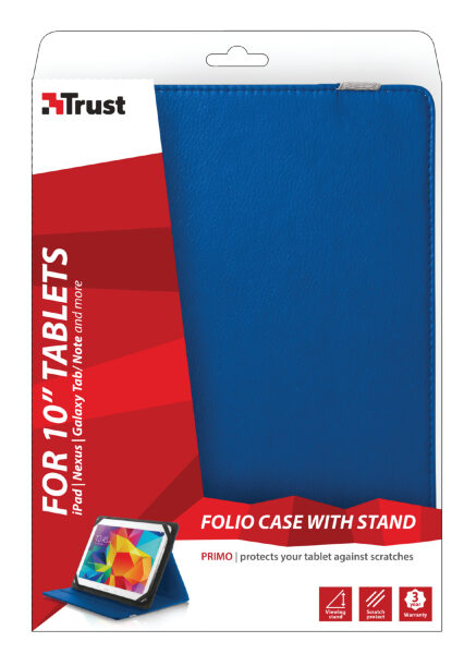 Trust Primo 25,4 cm (10") Custodia a libro Blu