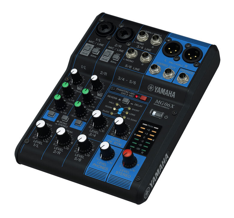 Yamaha MG06X mixer audio 6 canali Nero
