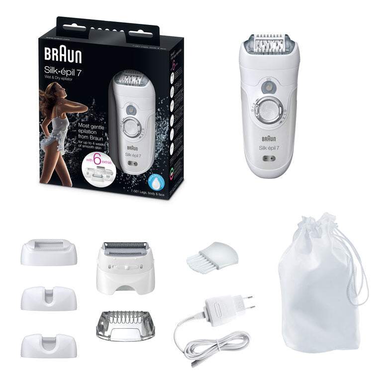 Braun Silk-épil 7 7-561 40 pinzette Bianco