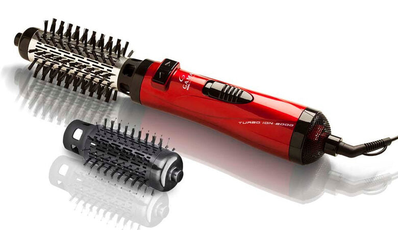 GA.MA A21.808 messa in piega Spazzola ad aria calda Caldo Nero, Rosso 1000 W