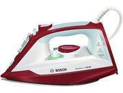 Bosch TDA3024010 ferro da stiro Ferro a vapore Piastra Ceranium Glissée 2400 W Rosso, Bianco