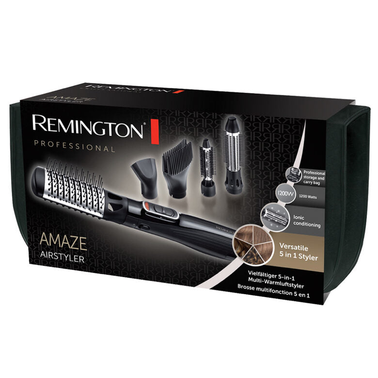 Remington AS1220 messa in piega Spazzola ad aria calda Caldo Nero, Argento 1200 W 3 m