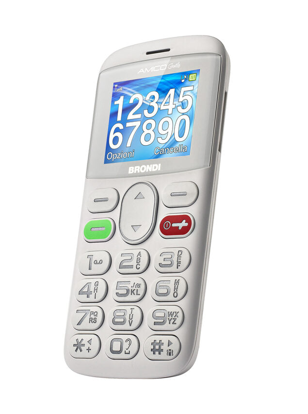 Brondi AMICO GENTILE 4,5 cm (1.77") Bianco Telefono per anziani