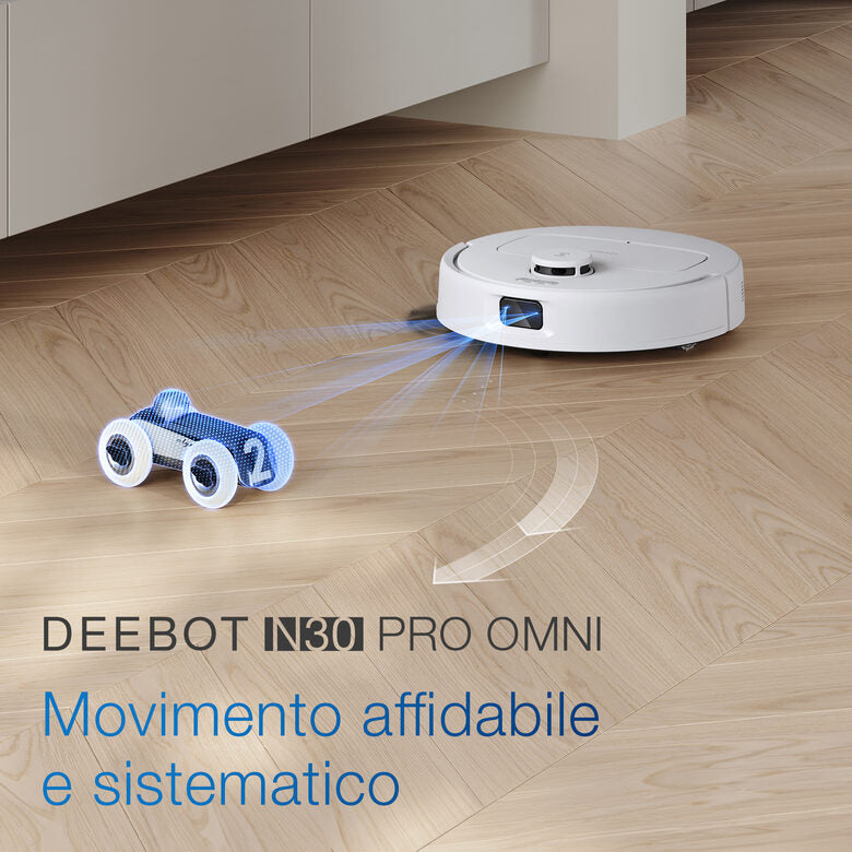 Ecovacs Deebot N30 Pro Omni 0,35 L Robot Aspirapolvere Senza sacchetto Bianco