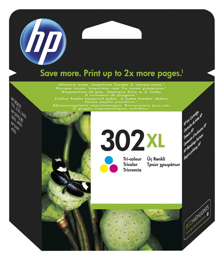 HP Cartuccia originale inchiostro tricromia ad alta capacità 302XL