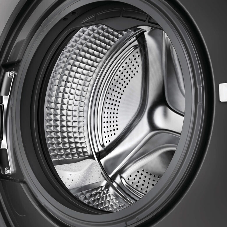 Haier X Series 7, Lavatrice Slim 9 KG, 25% più efficente della classe A, 1400 giri, Antracite, Direct Motion, Vapore, Wi-Fi, Smart AI, Scruscotto Anti-impronta, 360° ABT, HW90-B14367GTUIT