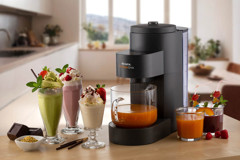 Ariete 650 My Veggie Drink, Macchina per bevande vegetali, Capacità 0,4L - 1,5L, 1200W, 6 programmi, 15 min di preparazione, Nero