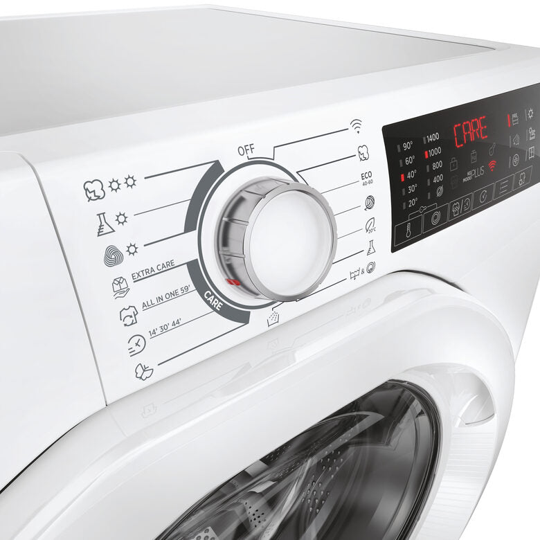 Hoover H3DP4854TA6/1-S H-WASH&DRY 350 Lavasciuga A Libera Installazione 8/5 Kg, 1400 Giri, Auto Care, Tecnologia Active Balance, Classe D, Bianco