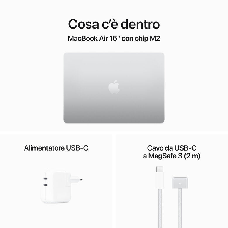Apple MacBook Air 15" M2 8-core CPU 10-core GPU 512GB Argento