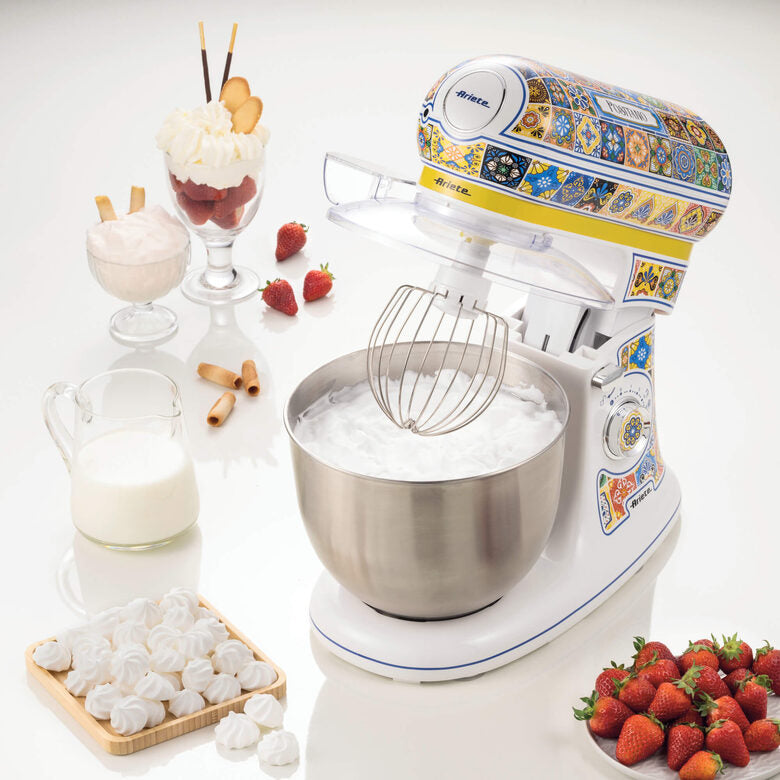 Ariete 1588 Positano, impastatrice planetaria, 7 velocità, 2400 Watt, 5,5 litri, Tazza Acciaio Inox