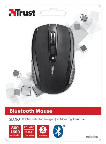 Trust Siano mouse Ambidestro RF Wireless Ottico 1600 DPI