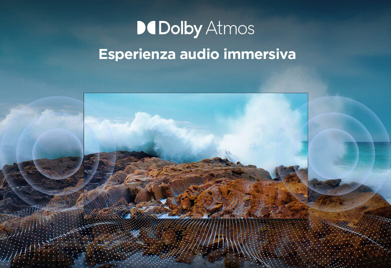 TCL 43C655 Televisione Smart TV 43 Pollici Qled 4K Serie C6 Dolby Vision Atmos Google TV