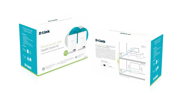 D-Link DHP-601AV 1000 Mbit/s Collegamento ethernet LAN Bianco 2 pz