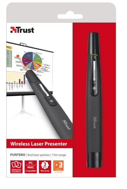 Trust 20430 puntatore wireless Nero
