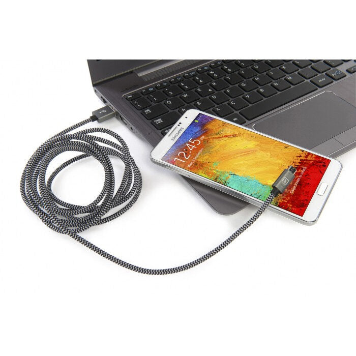 Tucano 2m USB 2.0 cavo USB USB A Micro-USB B Grigio