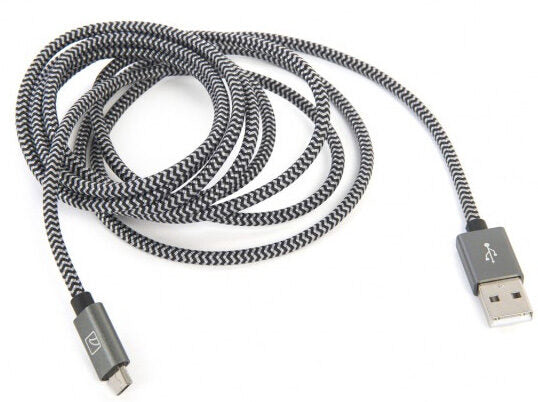 Tucano 2m USB 2.0 cavo USB USB A Micro-USB B Grigio