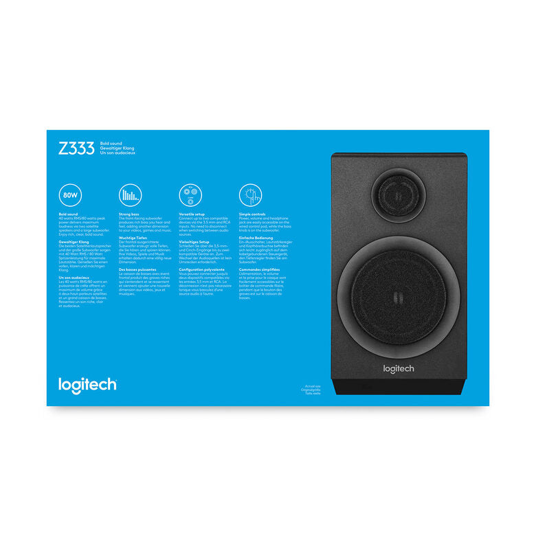 Logitech Z333 Speaker System with Subwoofer 40 W Nero 2.1 canali