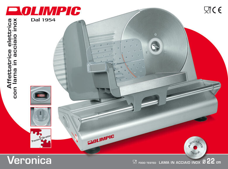 Olimpic Veronica 220 affettatrice Elettrico 150 W Argento Acciaio inossidabile