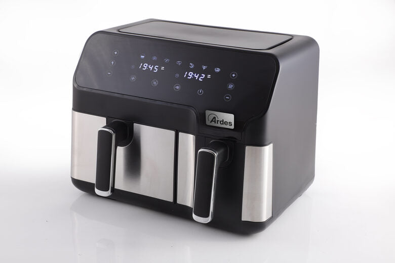 Ardes ARFRYA03D friggitrice Doppia 9 L Indipendente Friggitrice ad aria calda Nero, Acciaio inossidabile