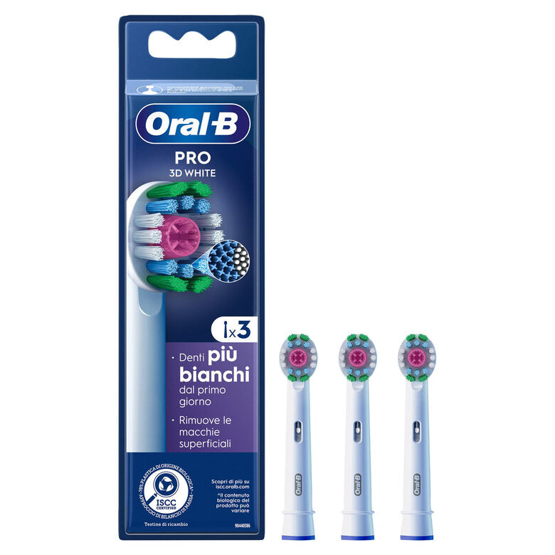 Oralb Power Ricambi Eb18-3 3d White 3 Pezzi