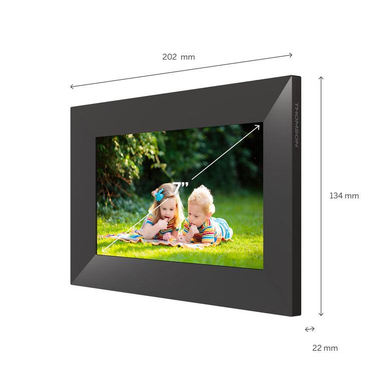 Thomson F07 cornice per foto digitali Nero 17,8 cm (7") Touch screen Wi-Fi