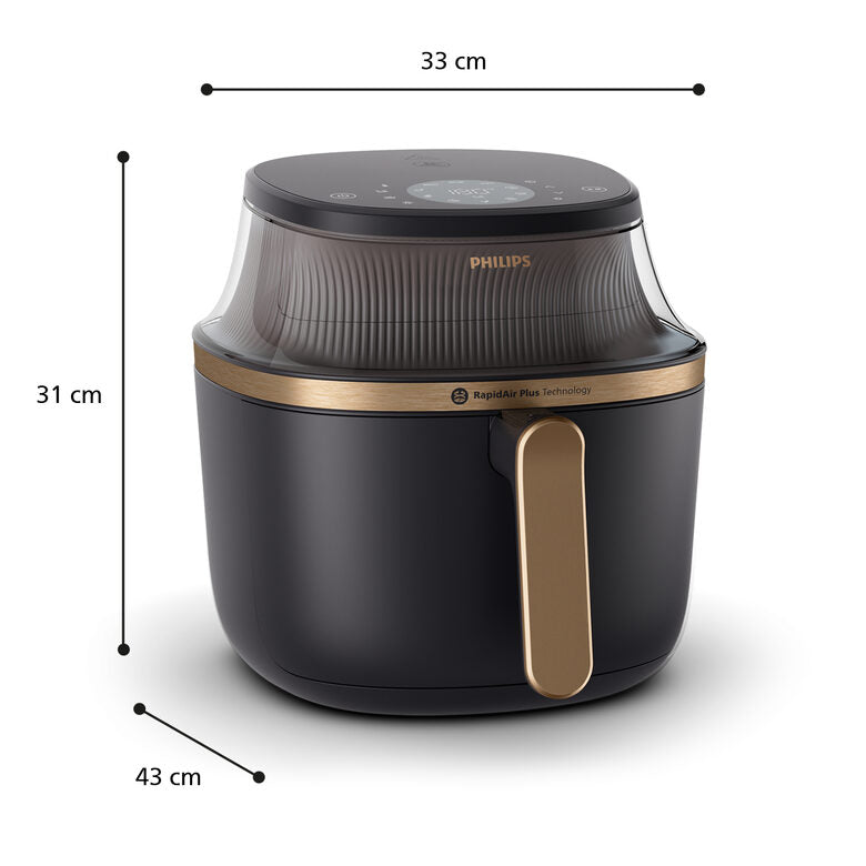 Philips 3000 series NA332/00 Airfryer 6.2L, Friggitrice ad aria 16 in 1 App ricettario