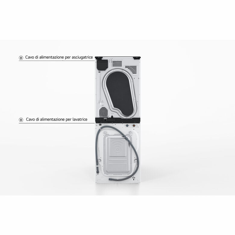 LG WashTower WT1210WWF Colonna Bucato 12/10kg AI DD, Classe A, Pannello unificato