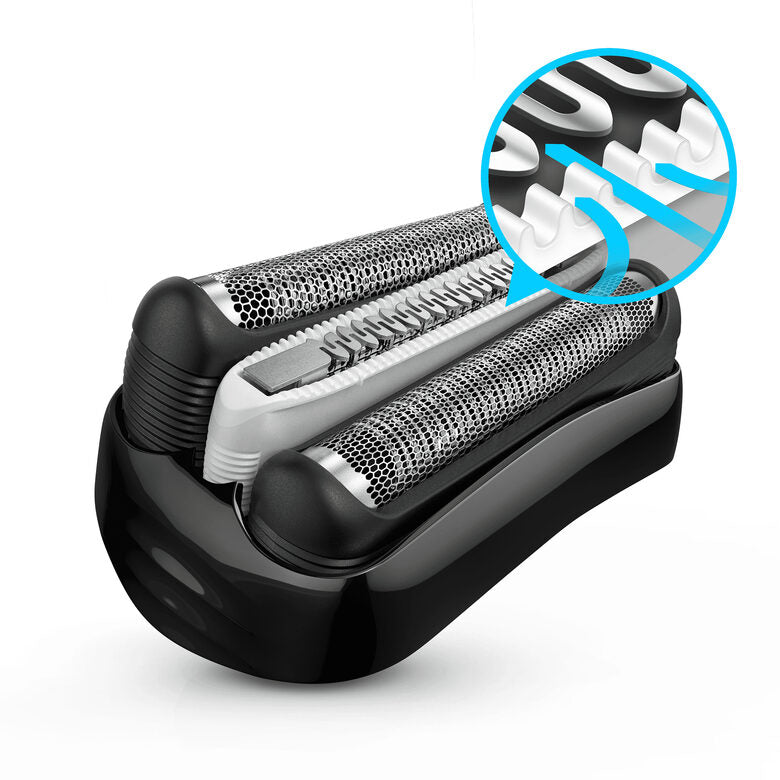 Braun Series 3 ProSkin 3040s Rasoio Barba Elettrico, Nero/Blu