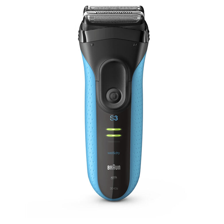 Braun Series 3 ProSkin 3040s Rasoio Barba Elettrico, Nero/Blu