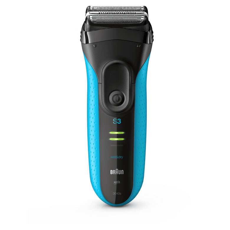 Braun Series 3 ProSkin 3040s Rasoio Barba Elettrico, Nero/Blu