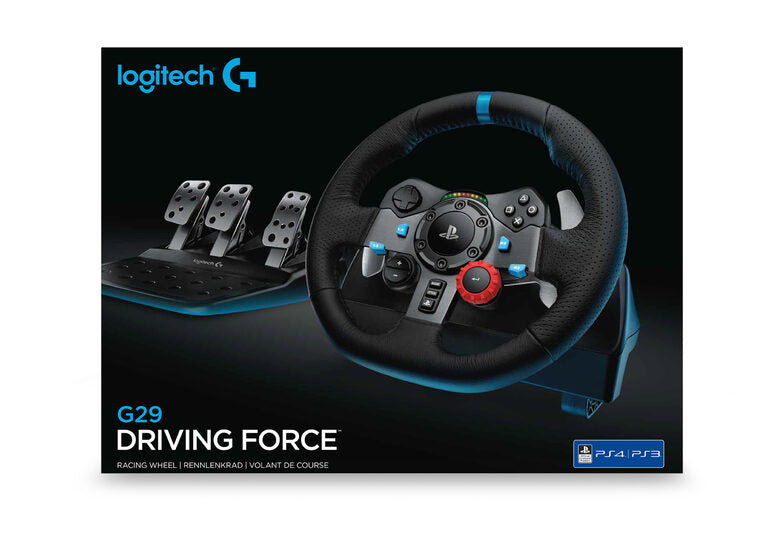 Logitech G G29 Driving Force Nero USB 2.0 Sterzo + Pedali Analogico Playstation 3, PlayStation 4