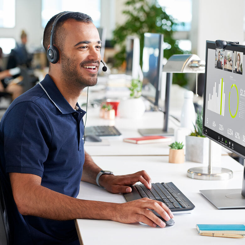 Logitech H111 Stereo Headset Auricolare Cablato A Padiglione Ufficio Grigio