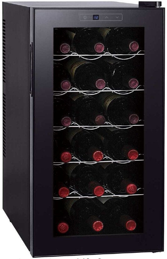 Melchioni Vermentino 18 Cantinetta termoelettrica Libera installazione Nero 18 bottiglia/bottiglie